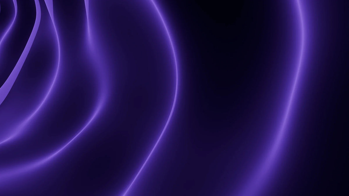 Abstract purple waves against a dark background.