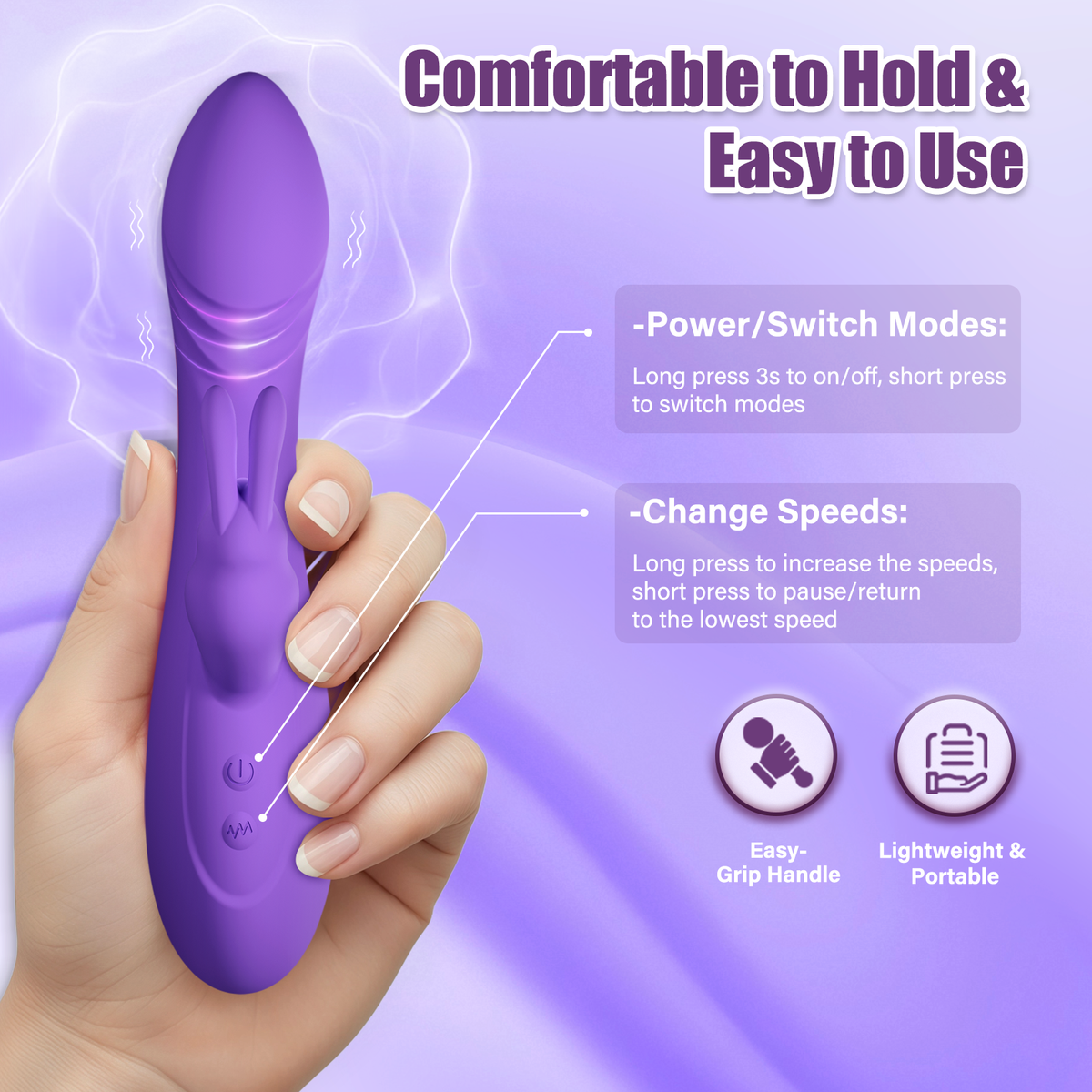 BlissWave Rabbit Vibrator - Dual Stimulation | Daziner - Daziner 