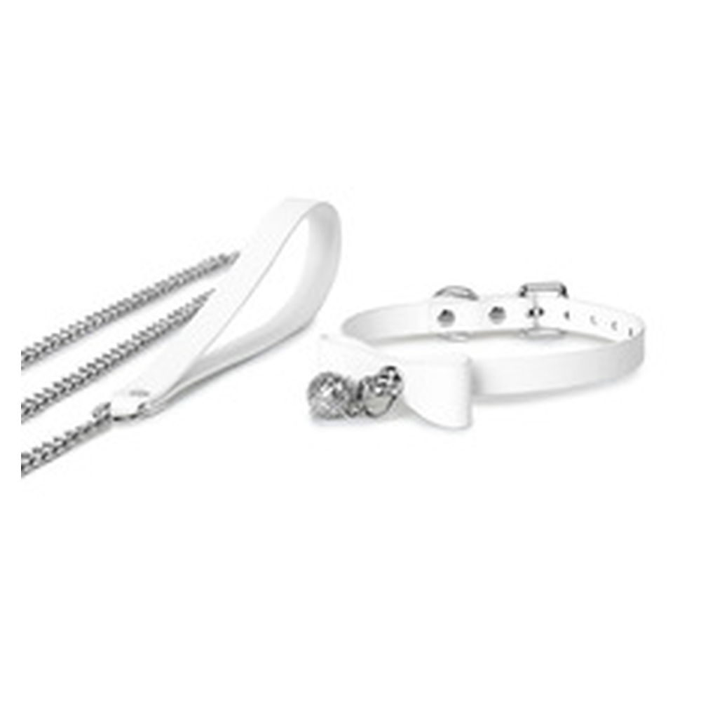 Bow O-Ring Bell BDSM O-Ring Collar with Leash - product image 1