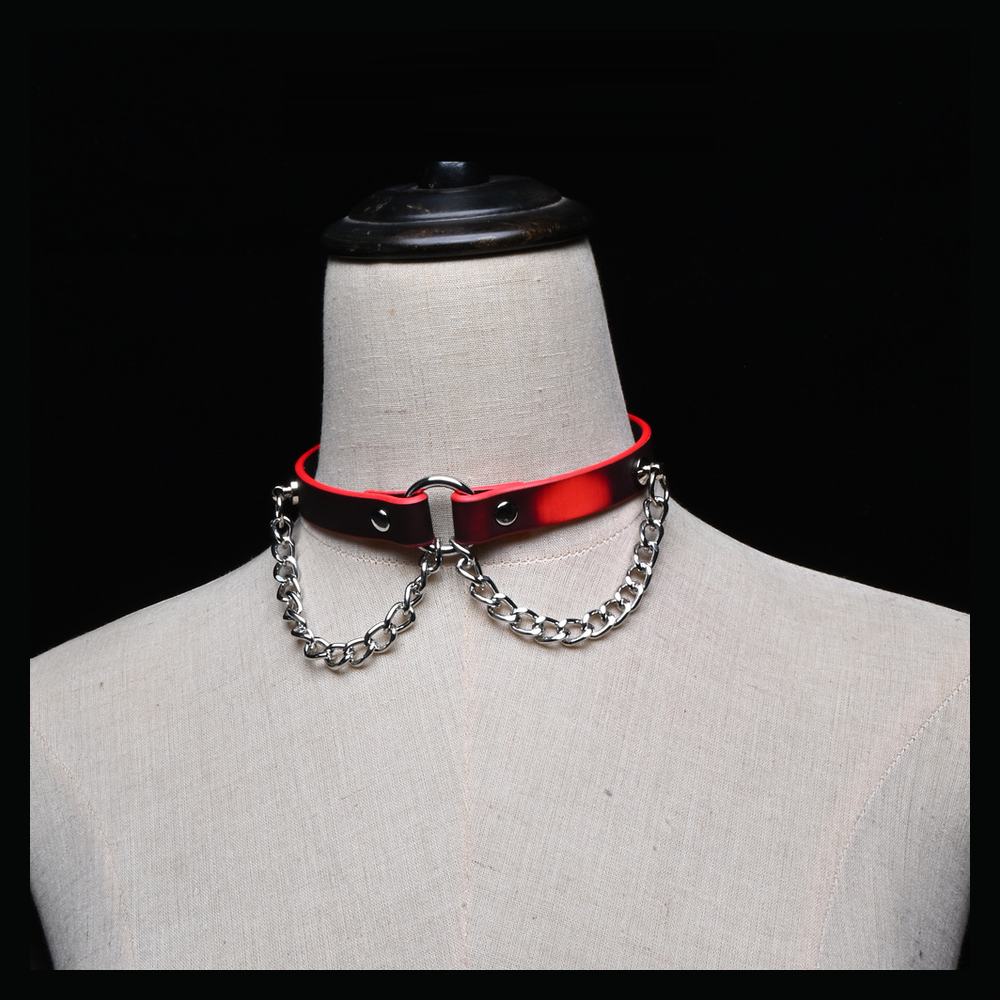 Color-Changing Chain-Drape Chain BDSM Choker with Leash - product image 1
