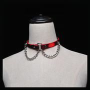 Color-Changing Chain-Drape Chain BDSM Choker with Leash - product image 1