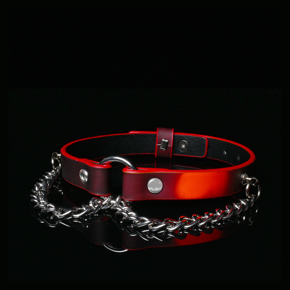 Color-Changing Chain-Drape Chain BDSM Choker with Leash - product image 5