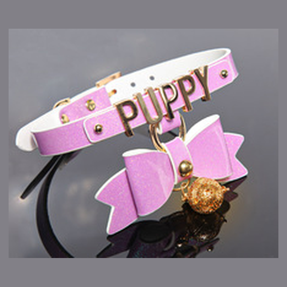 Glow Puppy Bow Puppy Play Collar with Leash - product image 3