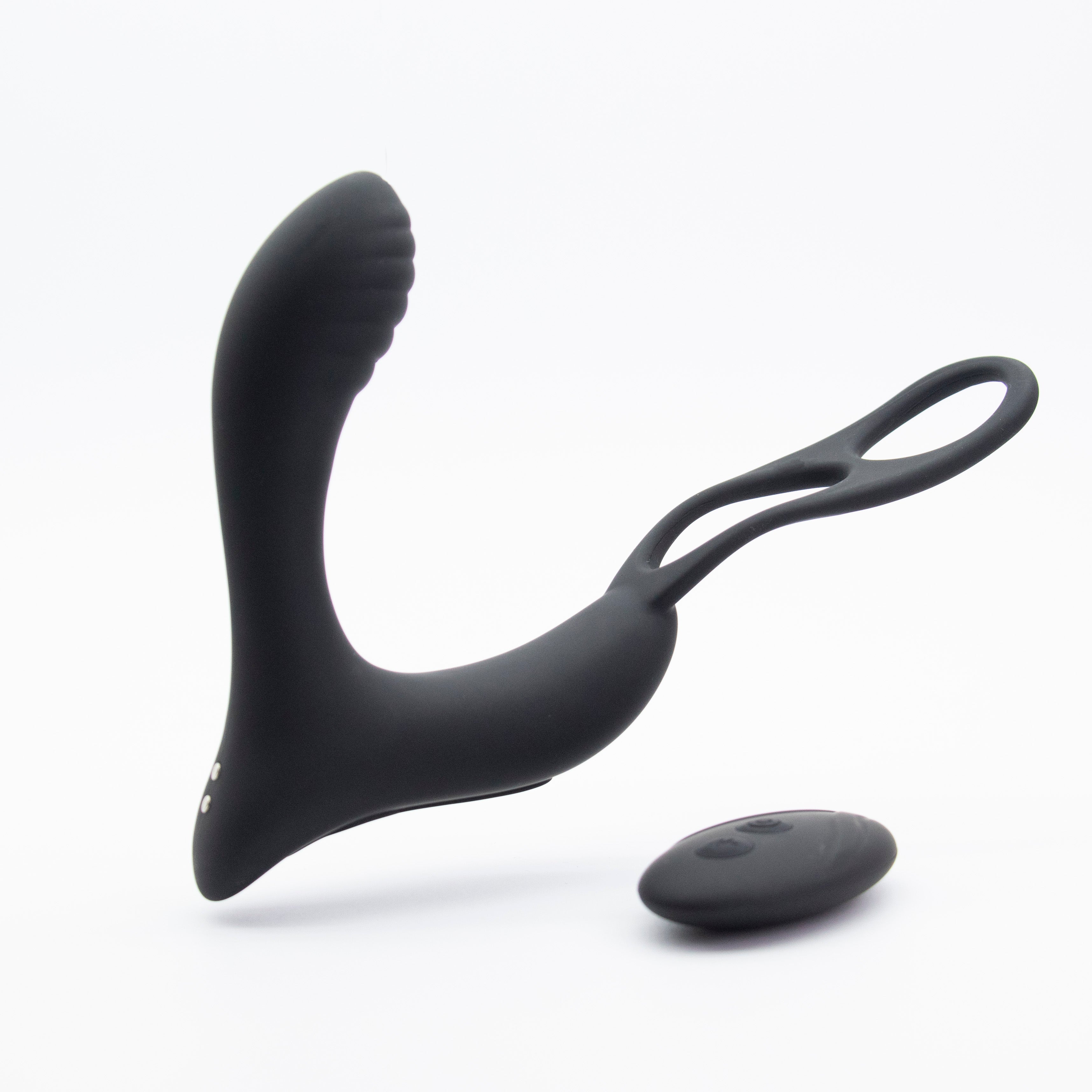 Prostate Massager with Dual Cock Rings