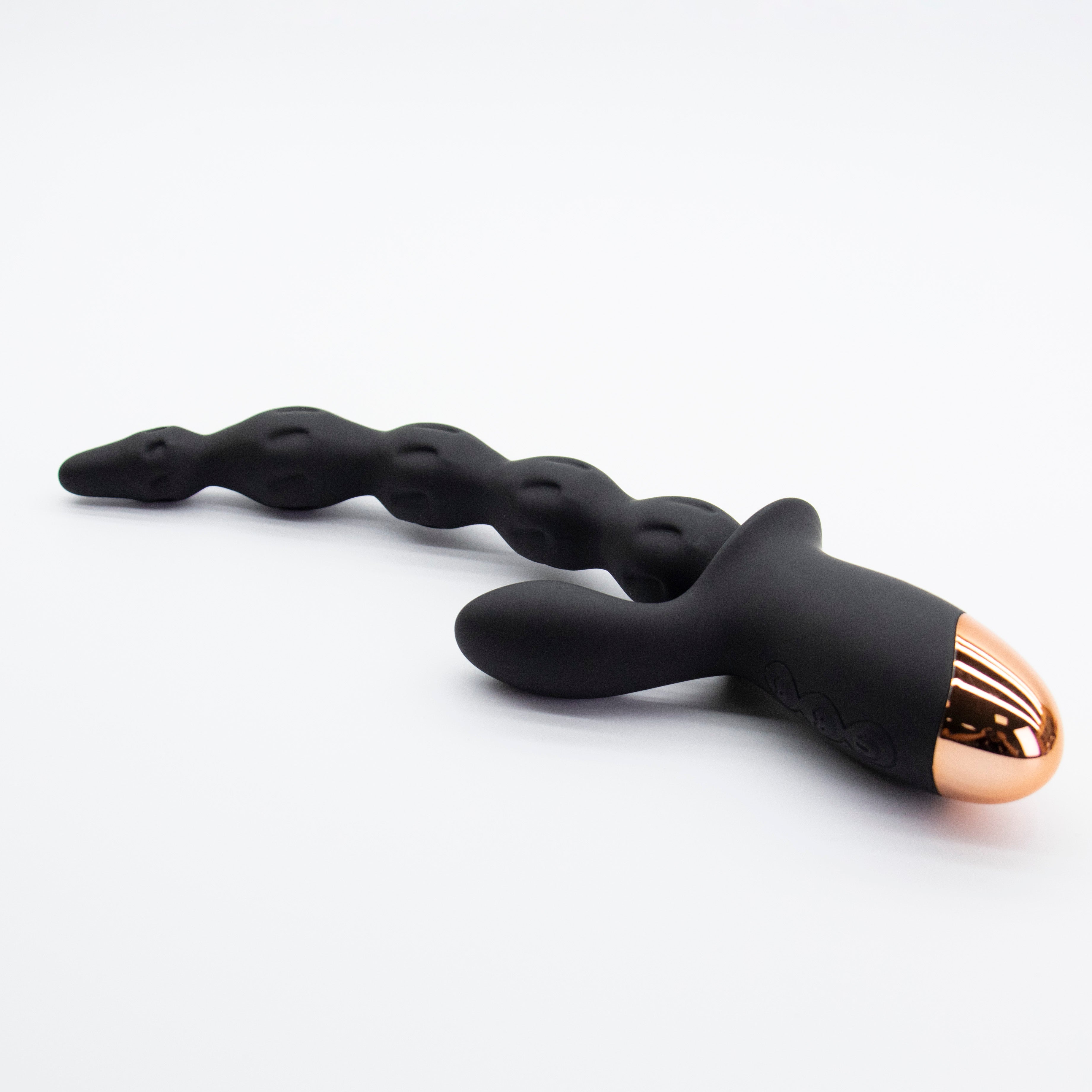 Vortex Black Electric Anal Bead Toy