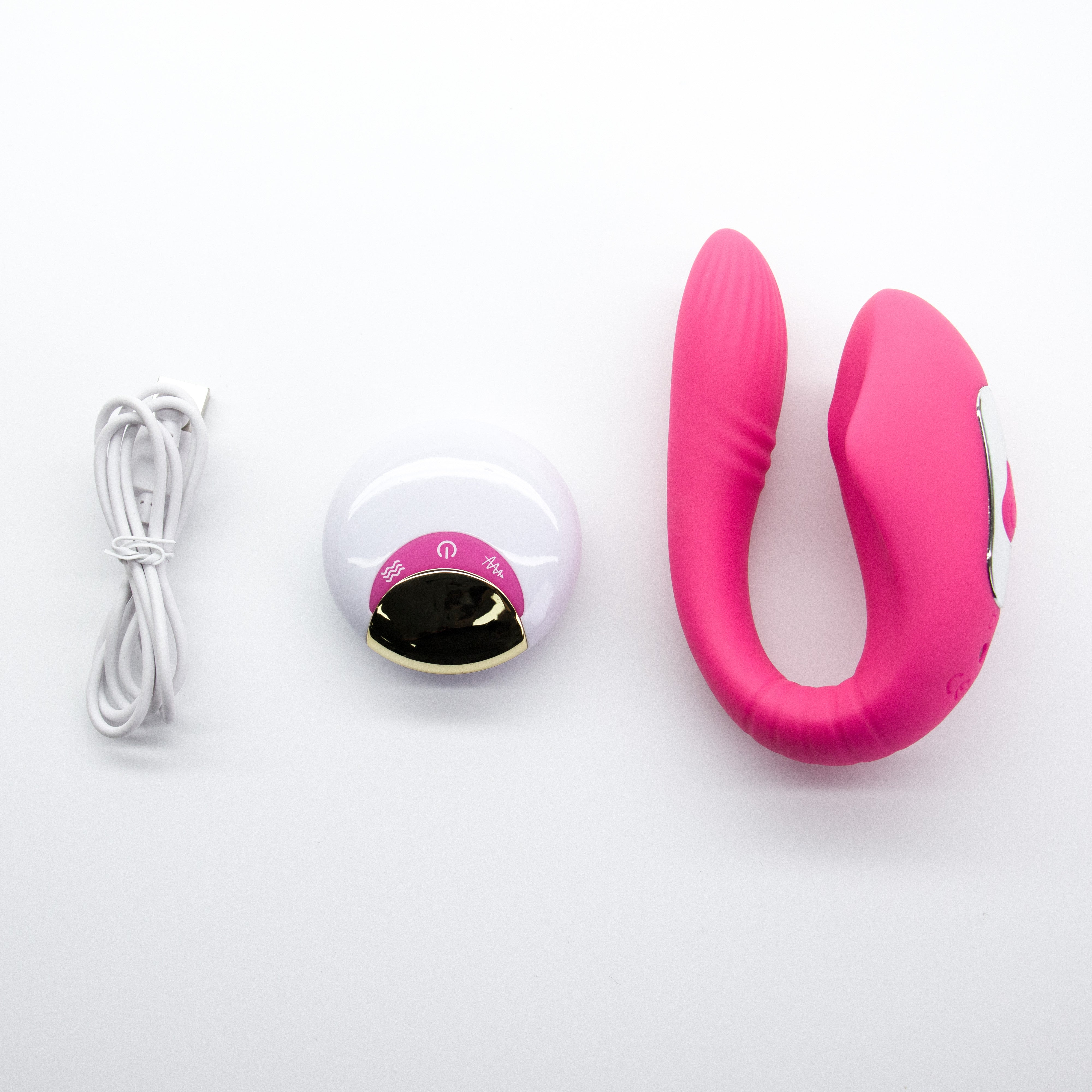 C Shaped vibrator with remote