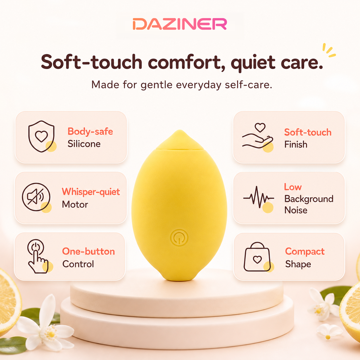 Lemon Vibrator - 10-Mode Mini Personal Massager - Daziner 