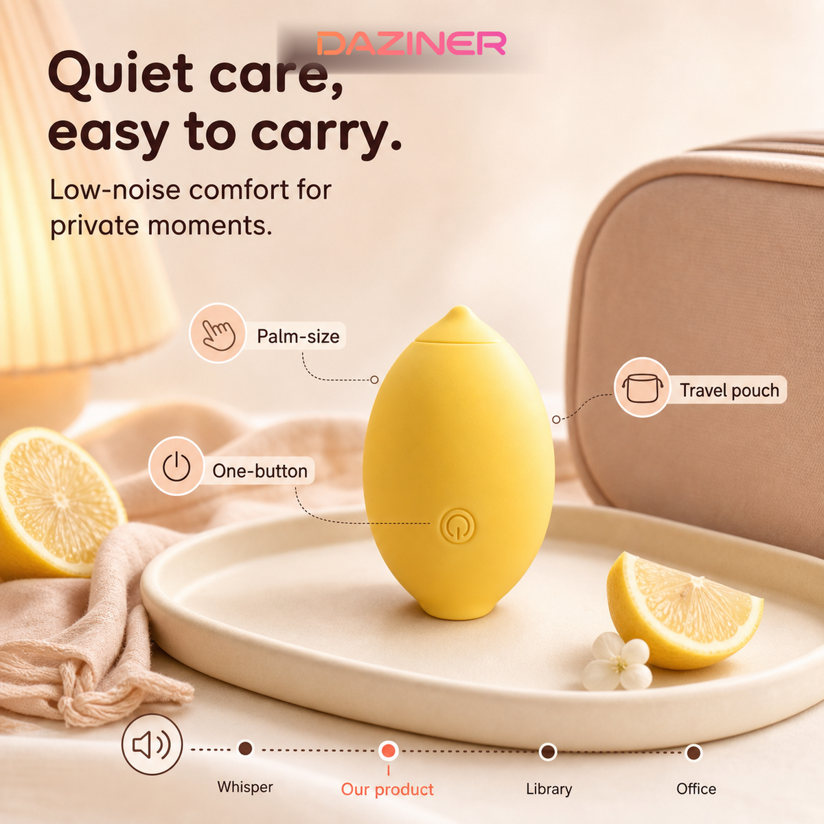 Lemon Vibrator - 10-Mode Mini Personal Massager - Daziner 
