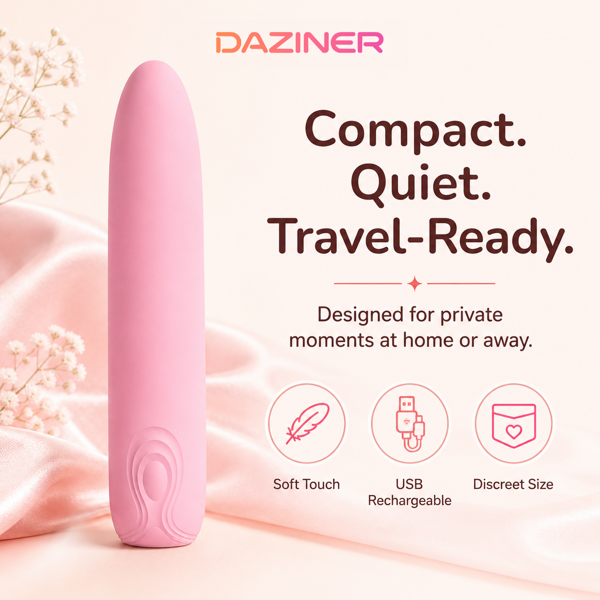 Lila Bullet Vibrator – Whisper Quiet & Long-Lasting Pleasure - Daziner 