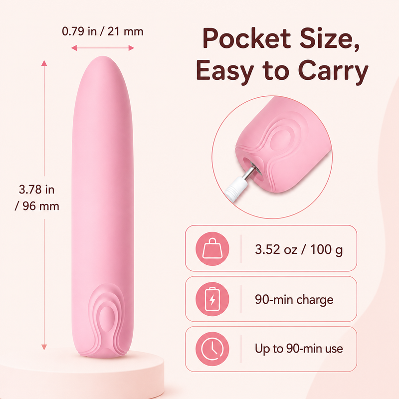 Lila Bullet Vibrator – Whisper Quiet & Long-Lasting Pleasure - Daziner 
