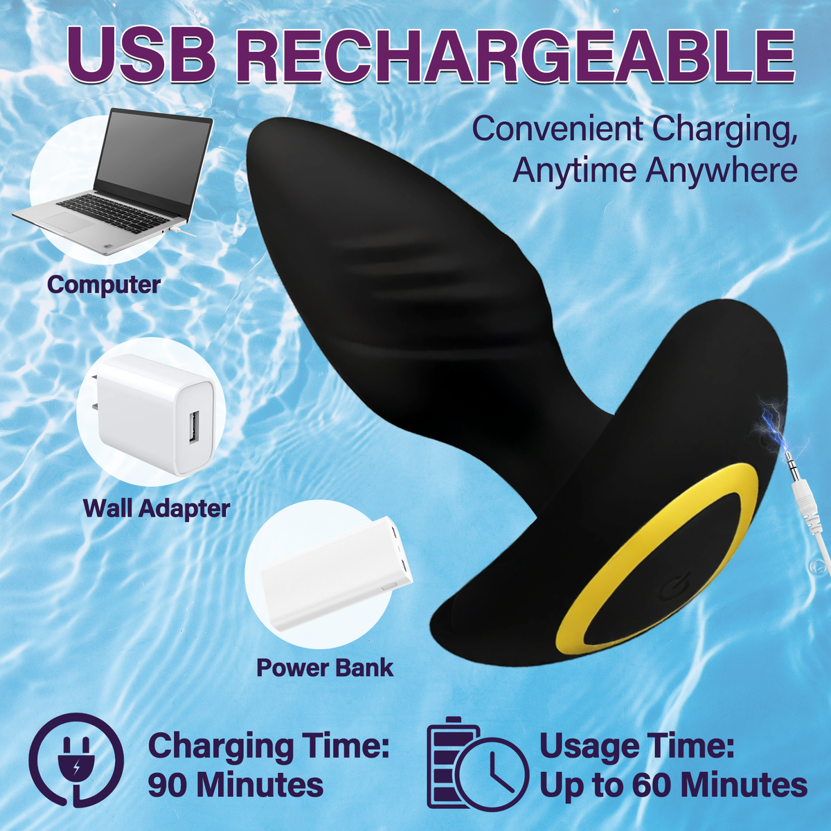 Nox Anal Butt Plug - App Control 9 Rotating & Vibration Modes - Daziner 