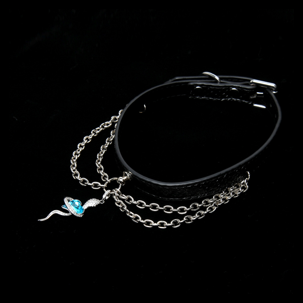 Snake-Chain Pendant BDSM Necklace Collar with Leash - product image 2
