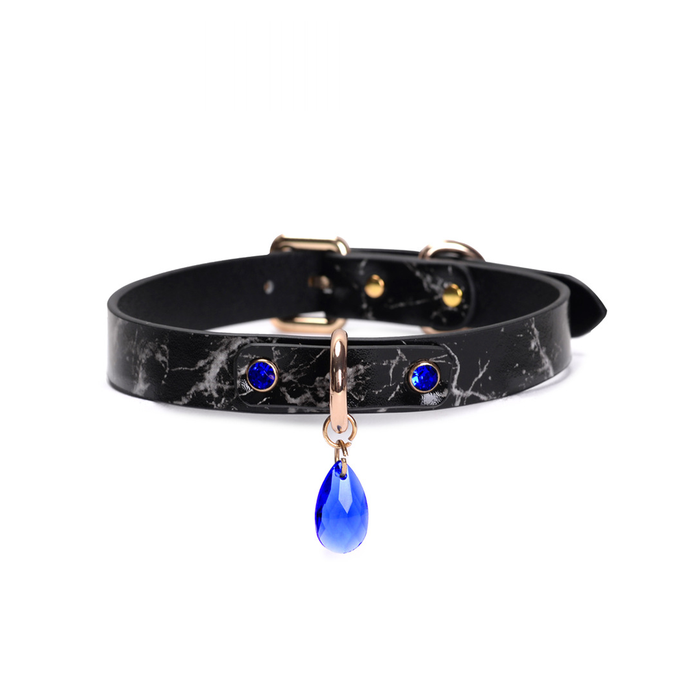 Teardrop Pendant BDSM Necklace Collar with Leash - product image 2