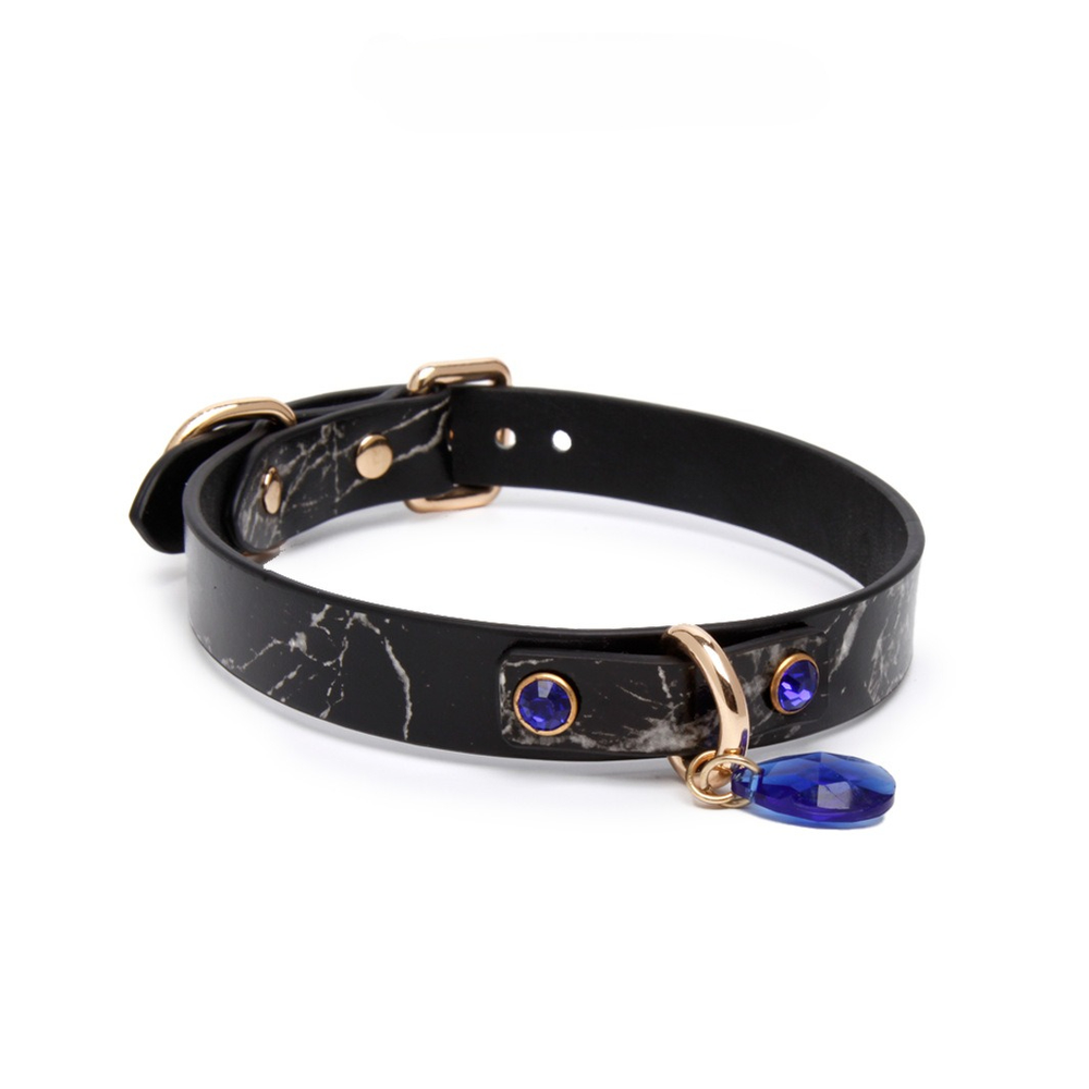 Teardrop Pendant BDSM Necklace Collar with Leash - product image 6