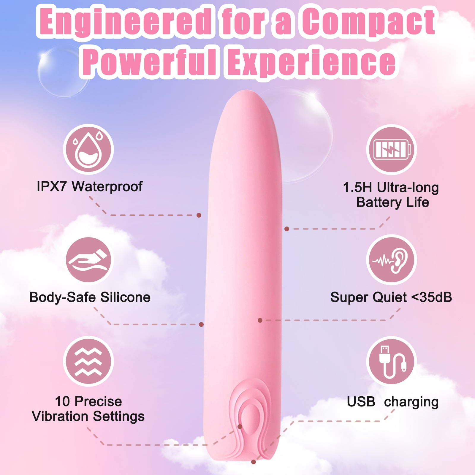 Lila Bullet Vibrator Whisper Quiet & Long-Lasting Pleasure Lila Bullet Vibrator Whisper Quiet & Long-Lasting Pleasure