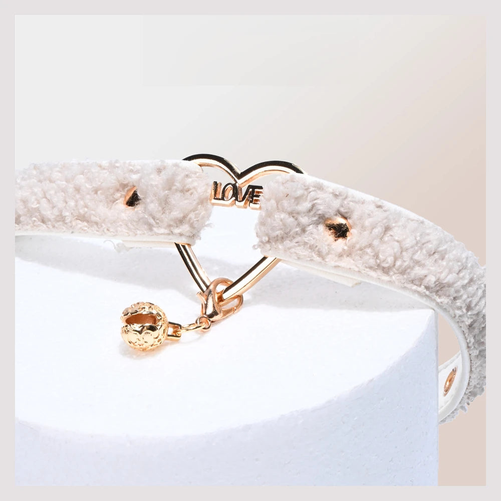 Plush Heart Bell Pet Play Collar with Leash - product image 5