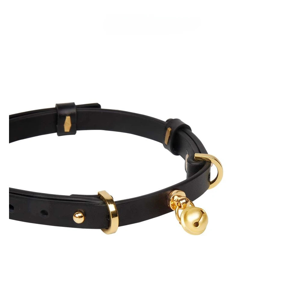 Minimal Bell BDSM Choker with Leash - product image 8