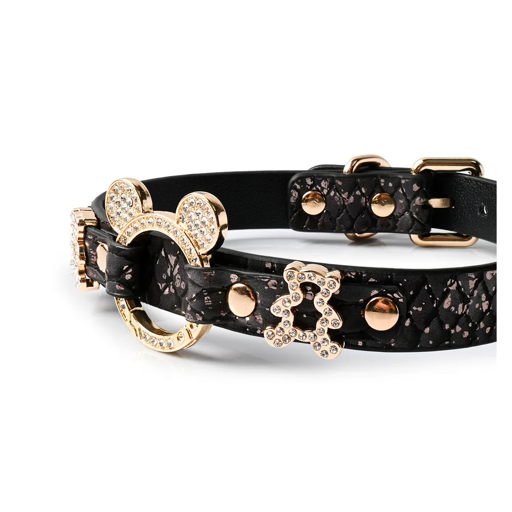 Snake-Print Bondage Choker with Leash - product image 9