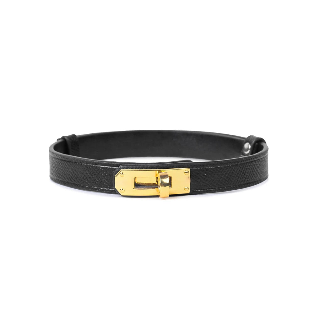 Lock-Buckle Detail BDSM Collar and Leash Set - product image 4