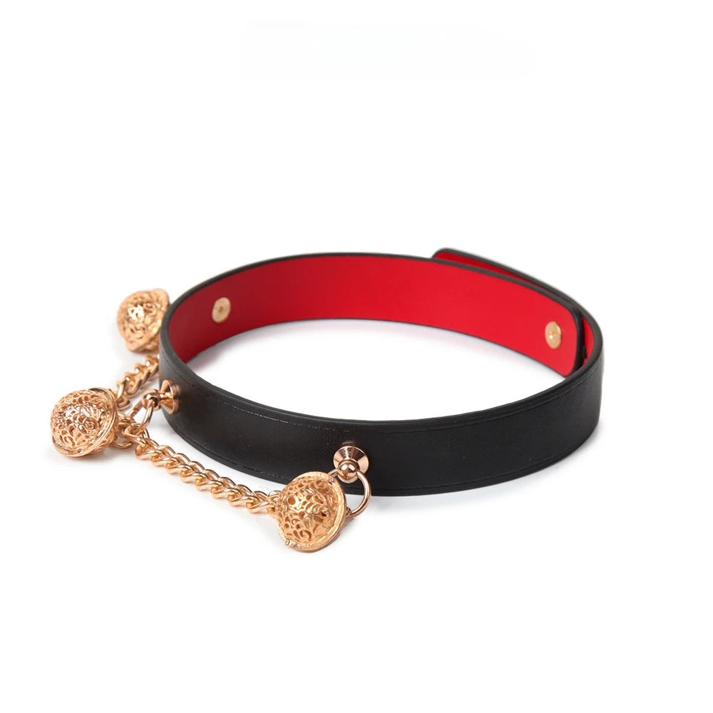 Chain-Drape Bell BDSM Collar with Chain - product image 4