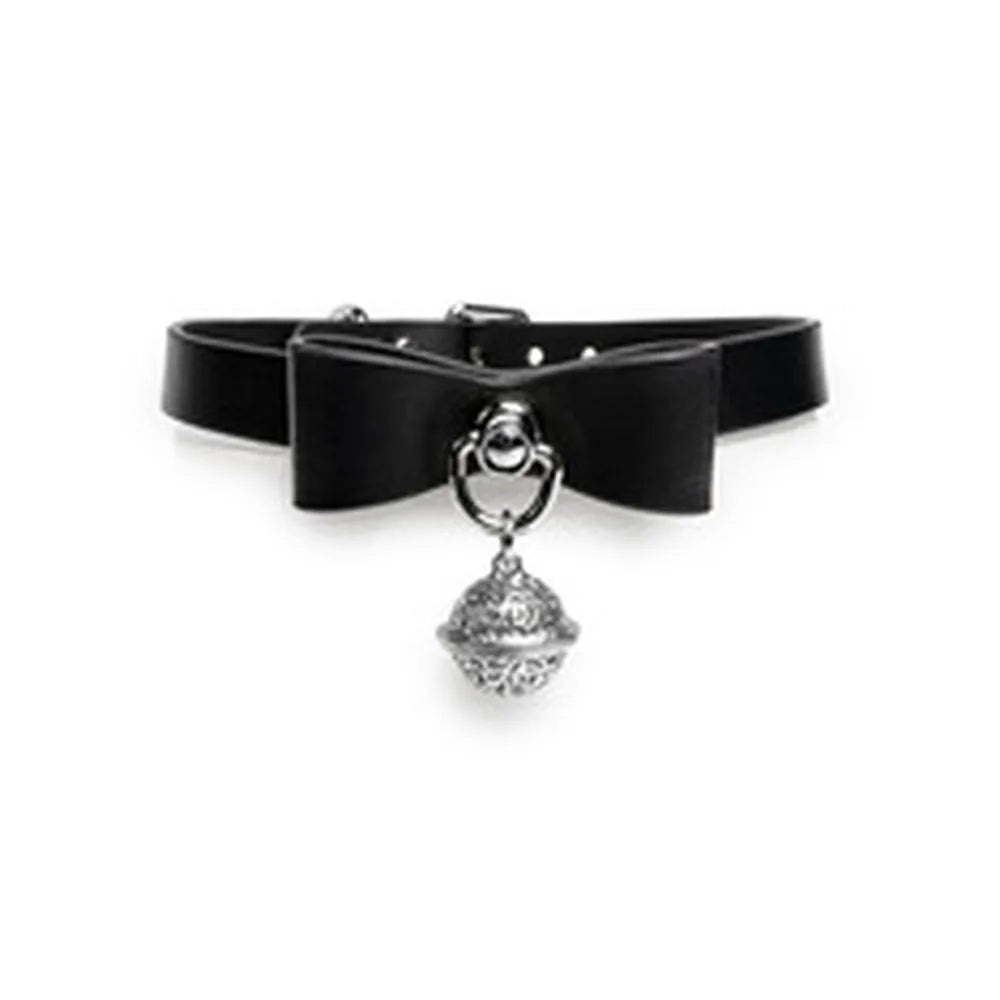 Bow O-Ring Bell BDSM O-Ring Collar with Leash - product image 6