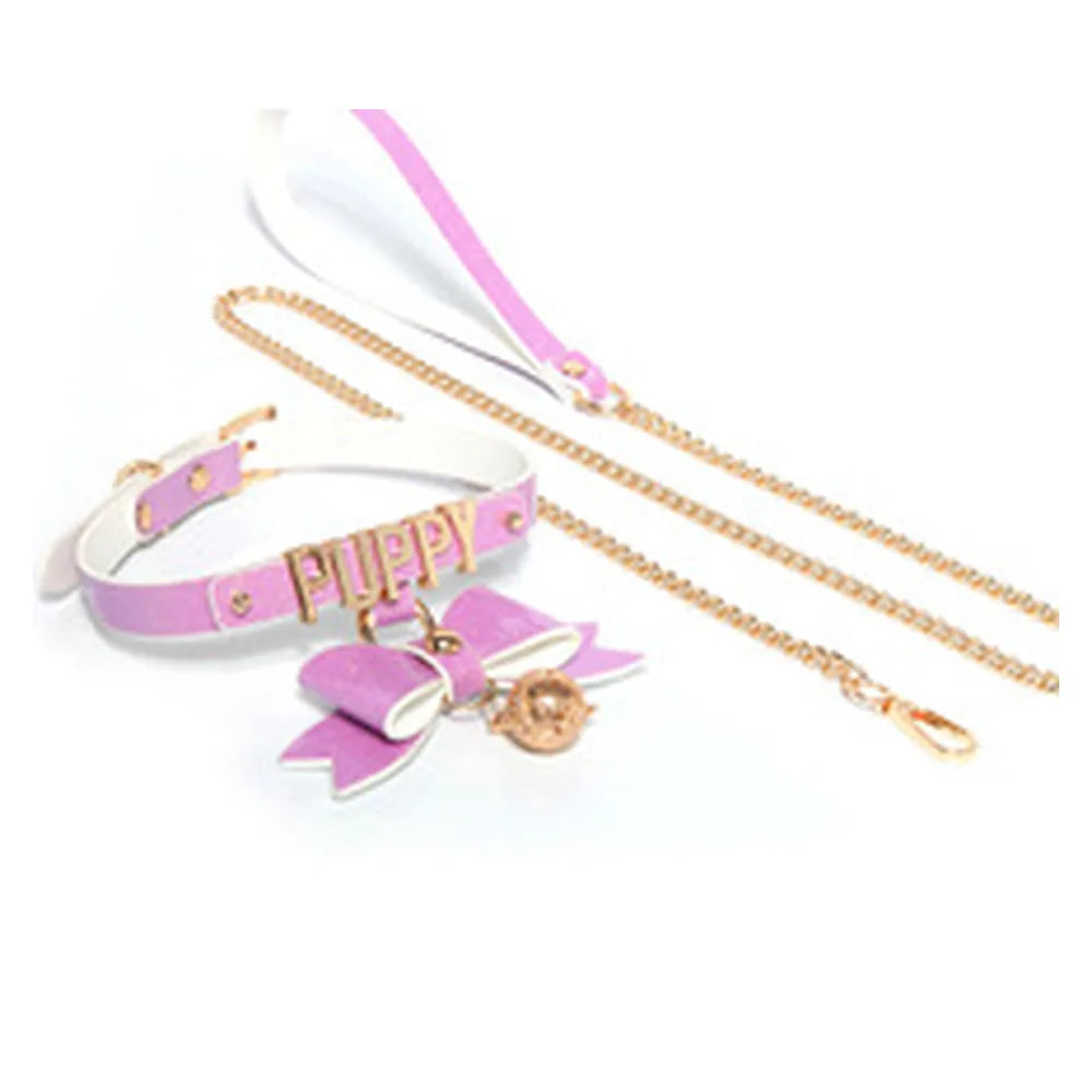 Glow Puppy Bow Puppy Play Collar with Leash - product image 6
