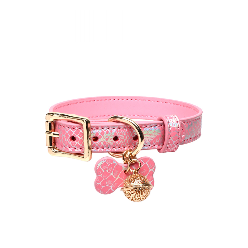 Heart-Buckle Bell BDSM Collar with Bell & Leash - product image 5