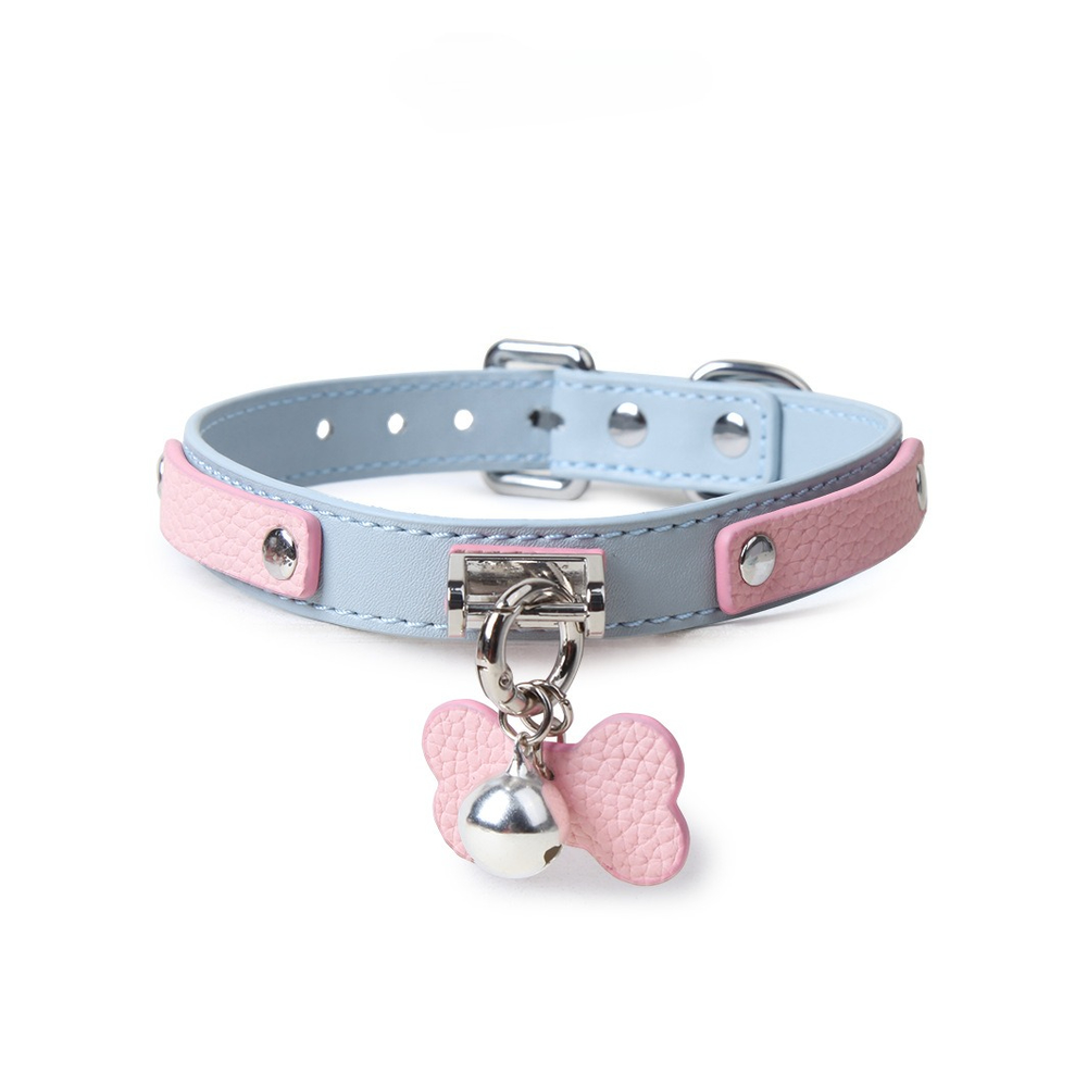 Winged-Heart Bell BDSM Heart Collar with Leash - product image 1