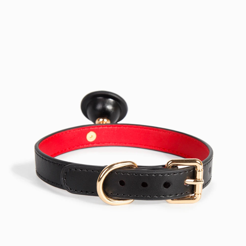 Slim Bell BDSM Choker Collar with Leash - product image 6