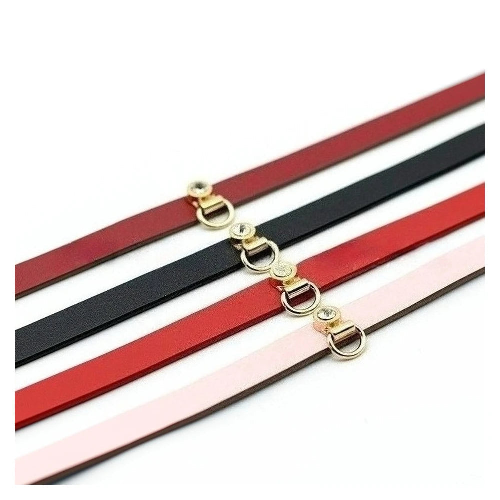 Minimal Choker Leather BDSM Choker with Leash - product image 7