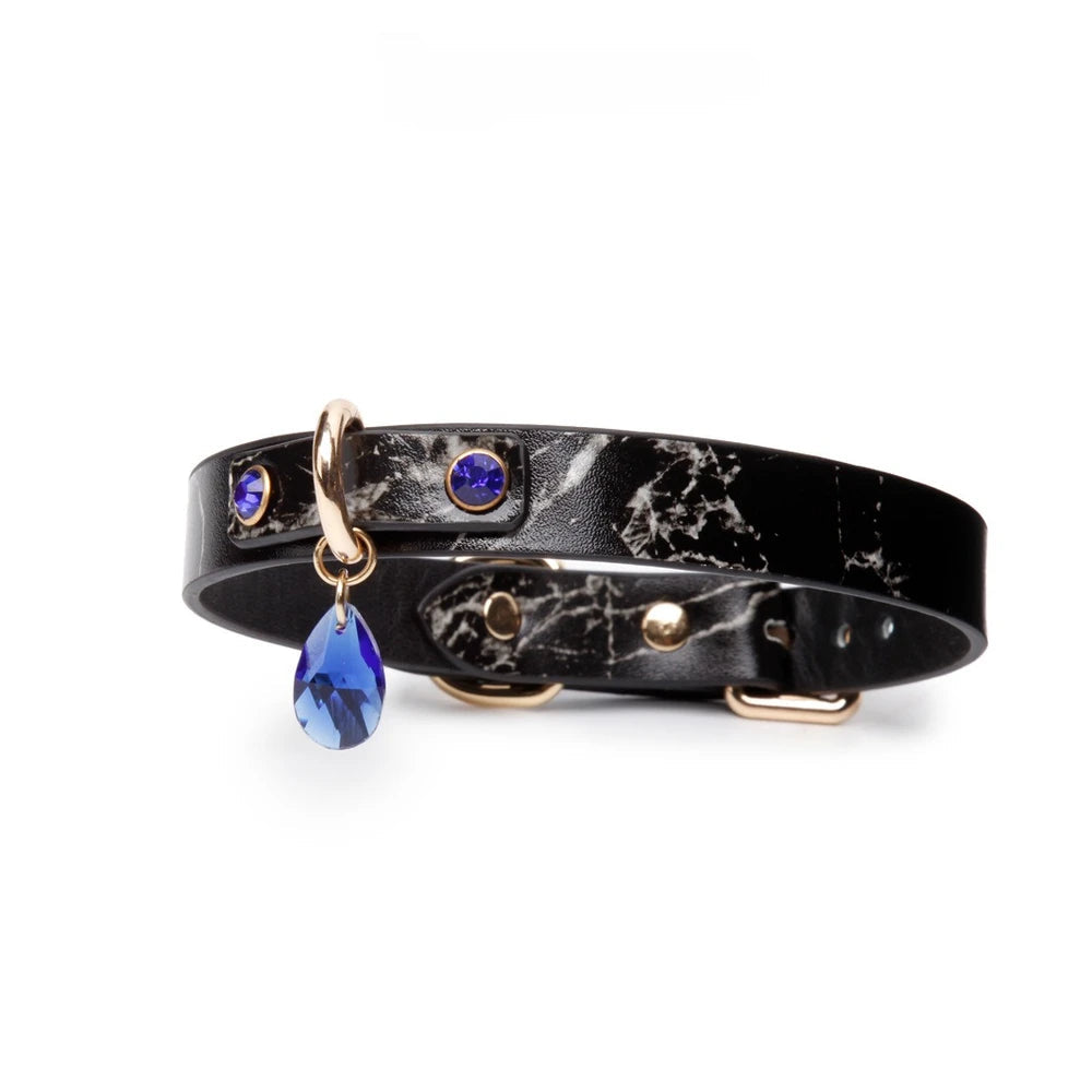Teardrop Pendant BDSM Necklace Collar with Leash - product image 8