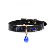 Teardrop Pendant BDSM Necklace Collar with Leash - product image 1