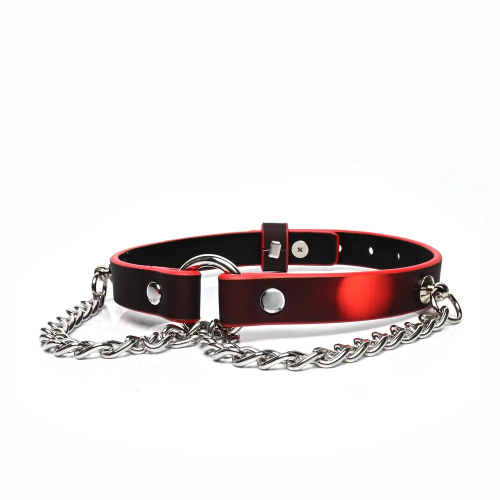 Color-Changing Chain-Drape Chain BDSM Choker with Leash - product image 2