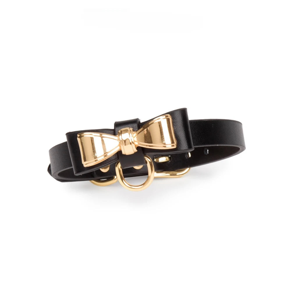 Metal Bow O-Ring BDSM O-Ring Collar with Leash - product image 8