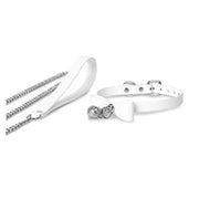 Bow O-Ring Bell BDSM O-Ring Collar with Leash - product image 1