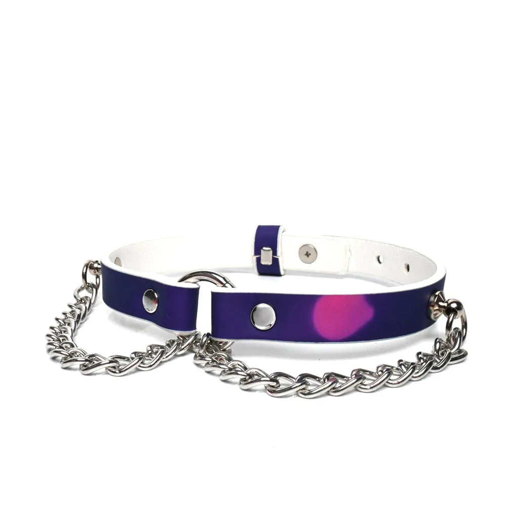 Color-Changing Chain-Drape Chain BDSM Choker with Leash - product image 3