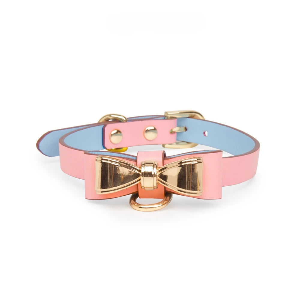 Metal Bow O-Ring BDSM O-Ring Collar with Leash - product image 9