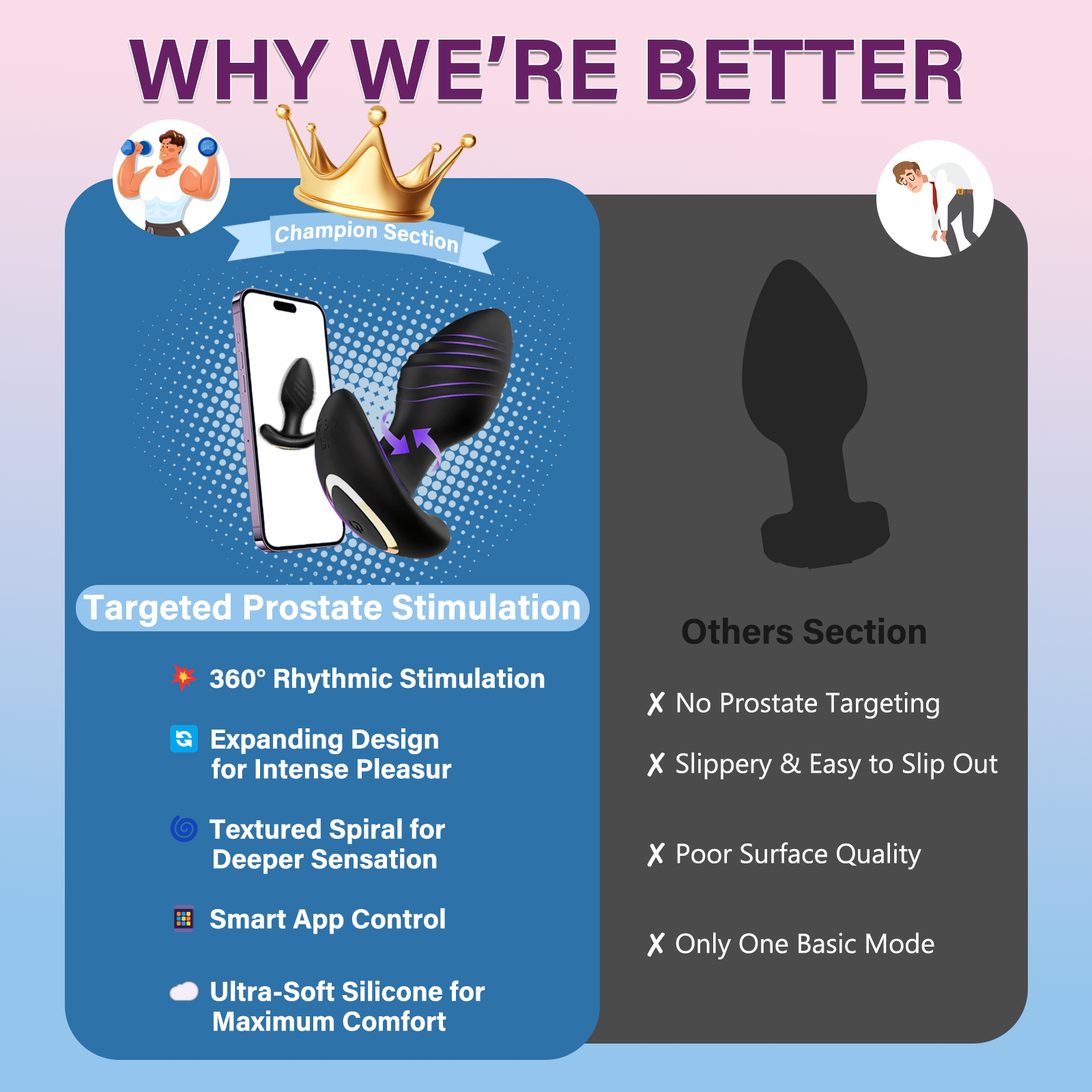 Nox App-Controlled Butt Plug - 9 Modes, Quiet & Waterproof Nox App-Controlled Butt Plug - 9 Modes, Quiet & Waterproof