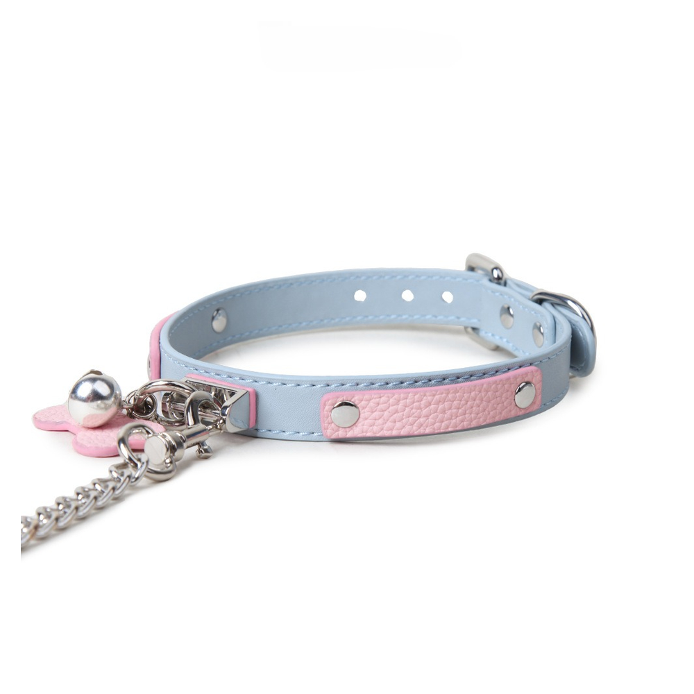 Winged-Heart Bell BDSM Heart Collar with Leash - product image 3