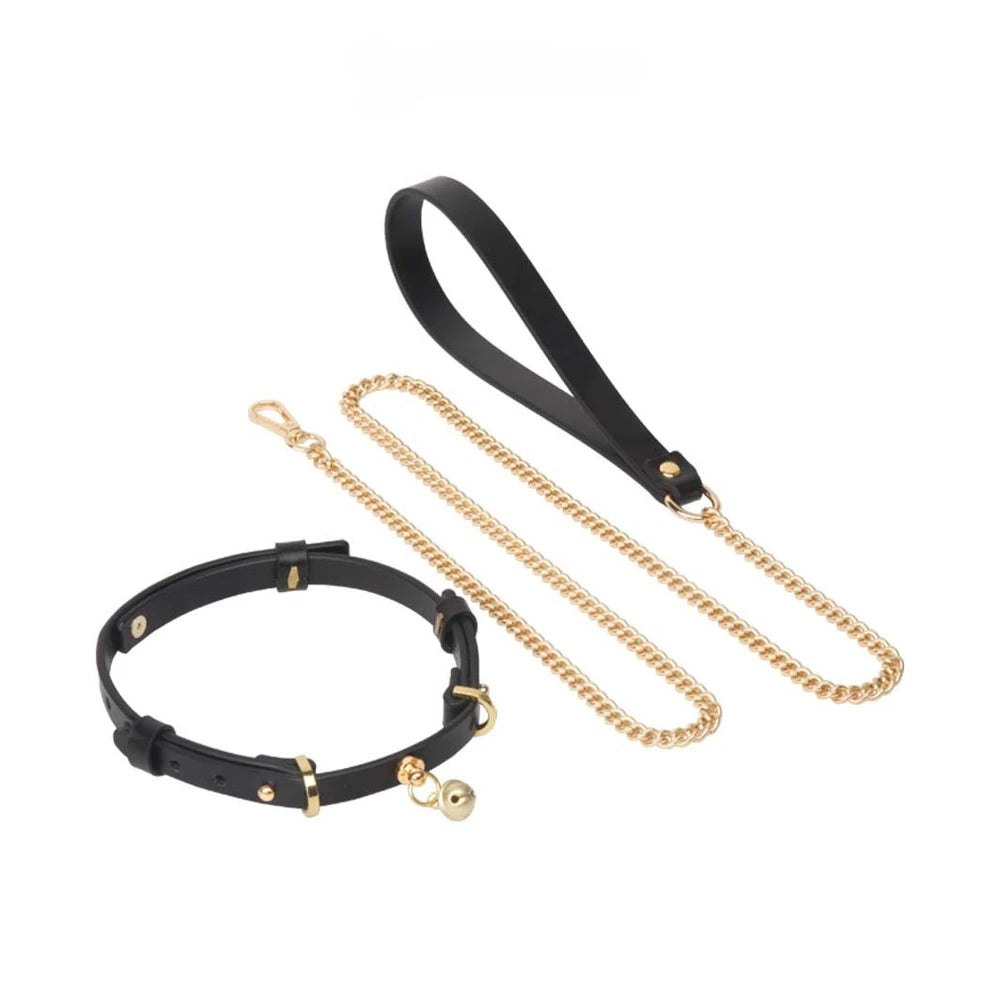 Minimal Bell BDSM Choker with Leash - product image 9