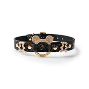 Snake-Print Bondage Choker with Leash - product image 1