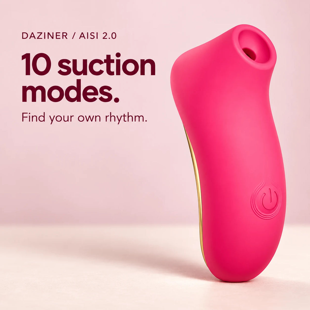 Aisi 2.0 suction stimulator with 10 selectable suction modes