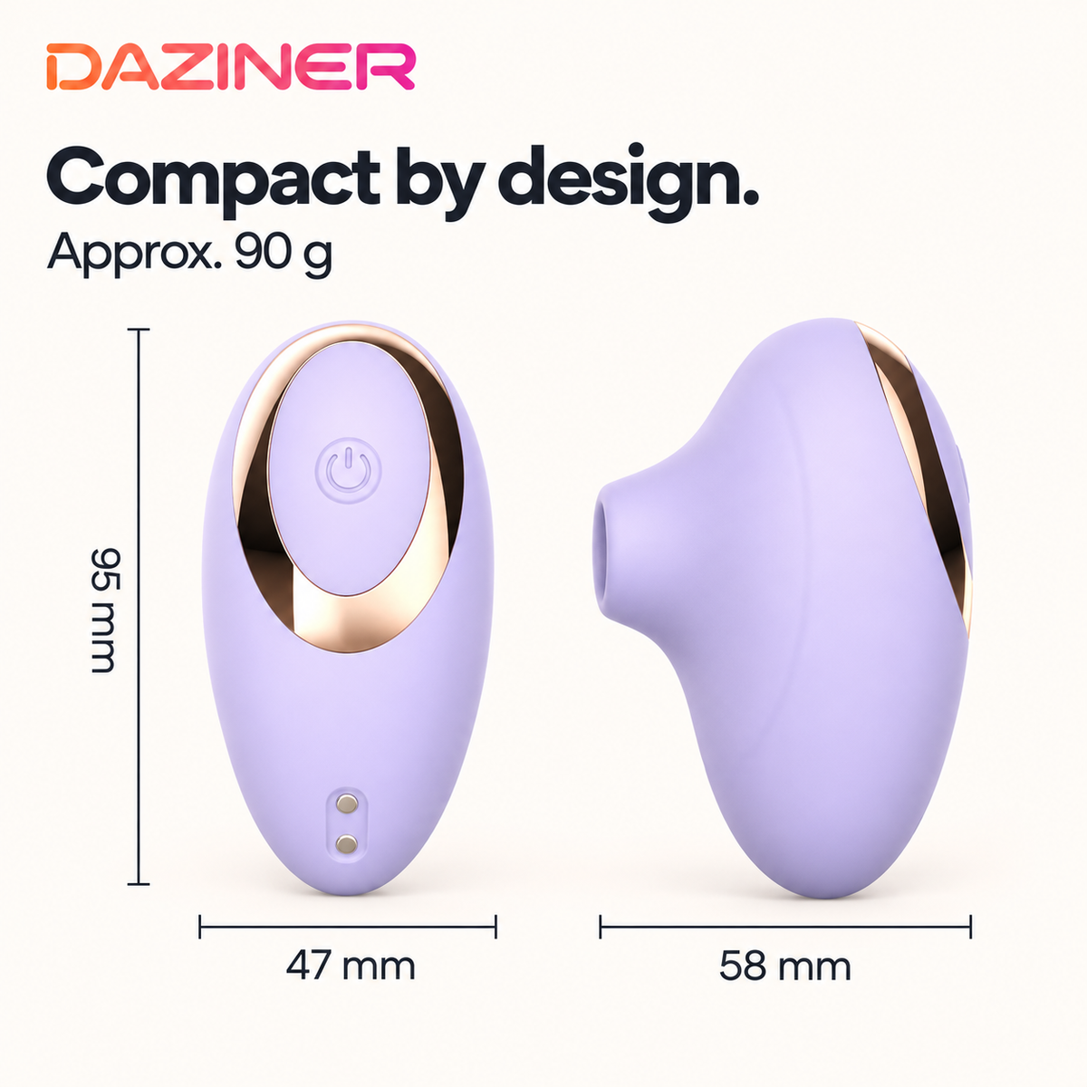 Daziner Gloria WY0735 - overall dimensions 95 by 58 by 47 mm