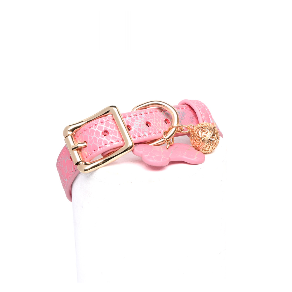 Heart-Buckle Bell BDSM Collar with Bell & Leash - product image 6