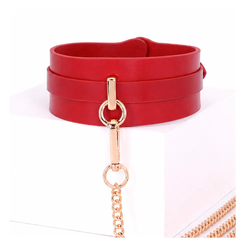 Chain-Drape BDSM Collar with Chain - product image 3