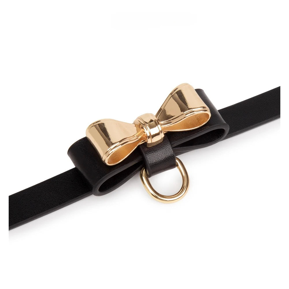 Metal Bow O-Ring BDSM O-Ring Collar with Leash - product image 6