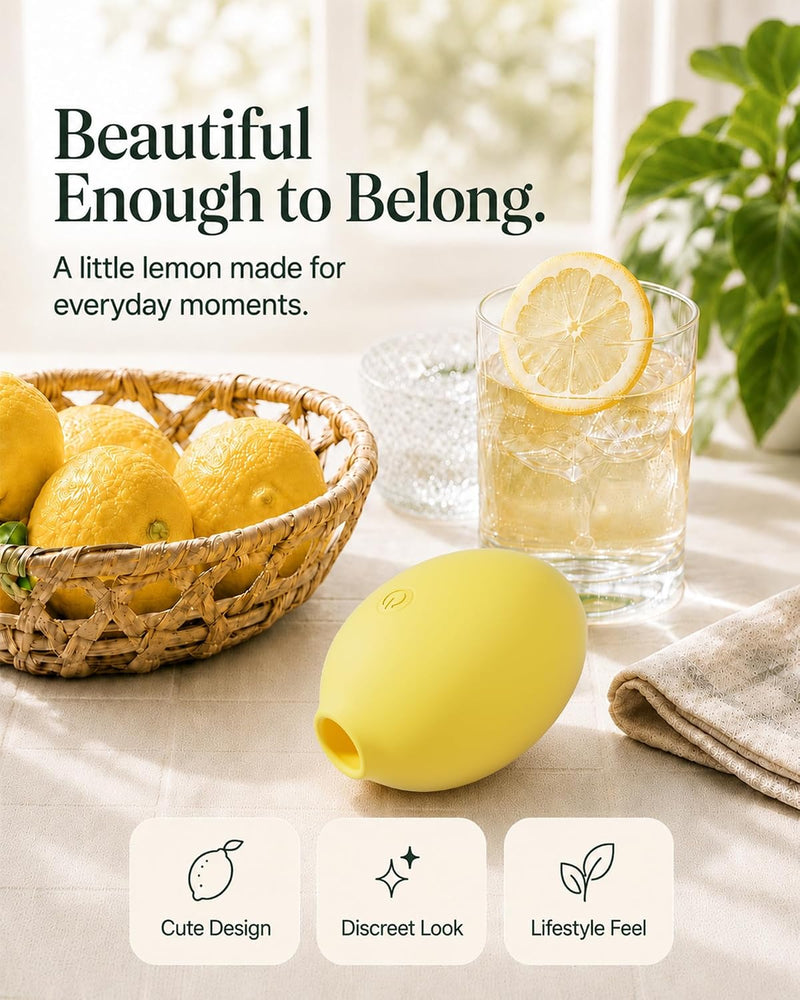 Lemon massager in a bright tabletop setting