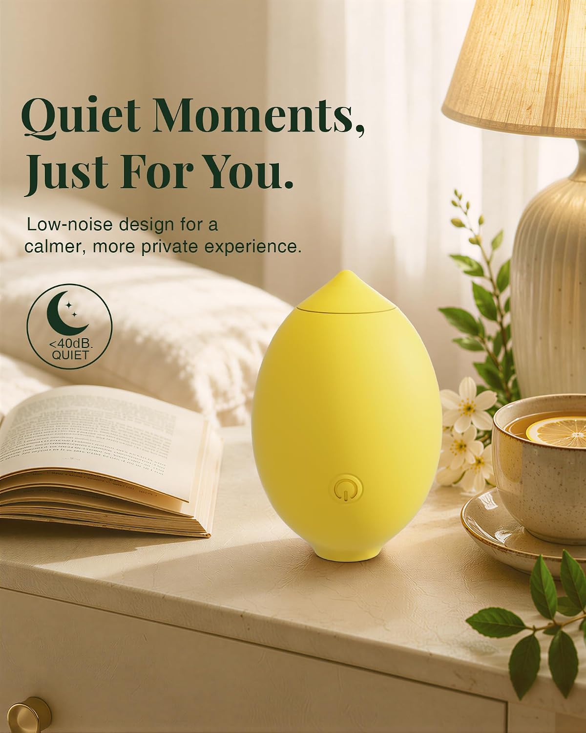 Lemon massager in a quiet bedside setting