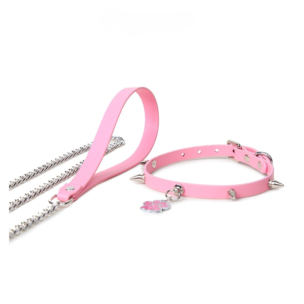 Spiked Paw-Tag Pet Play Collar with Leash - product image 8