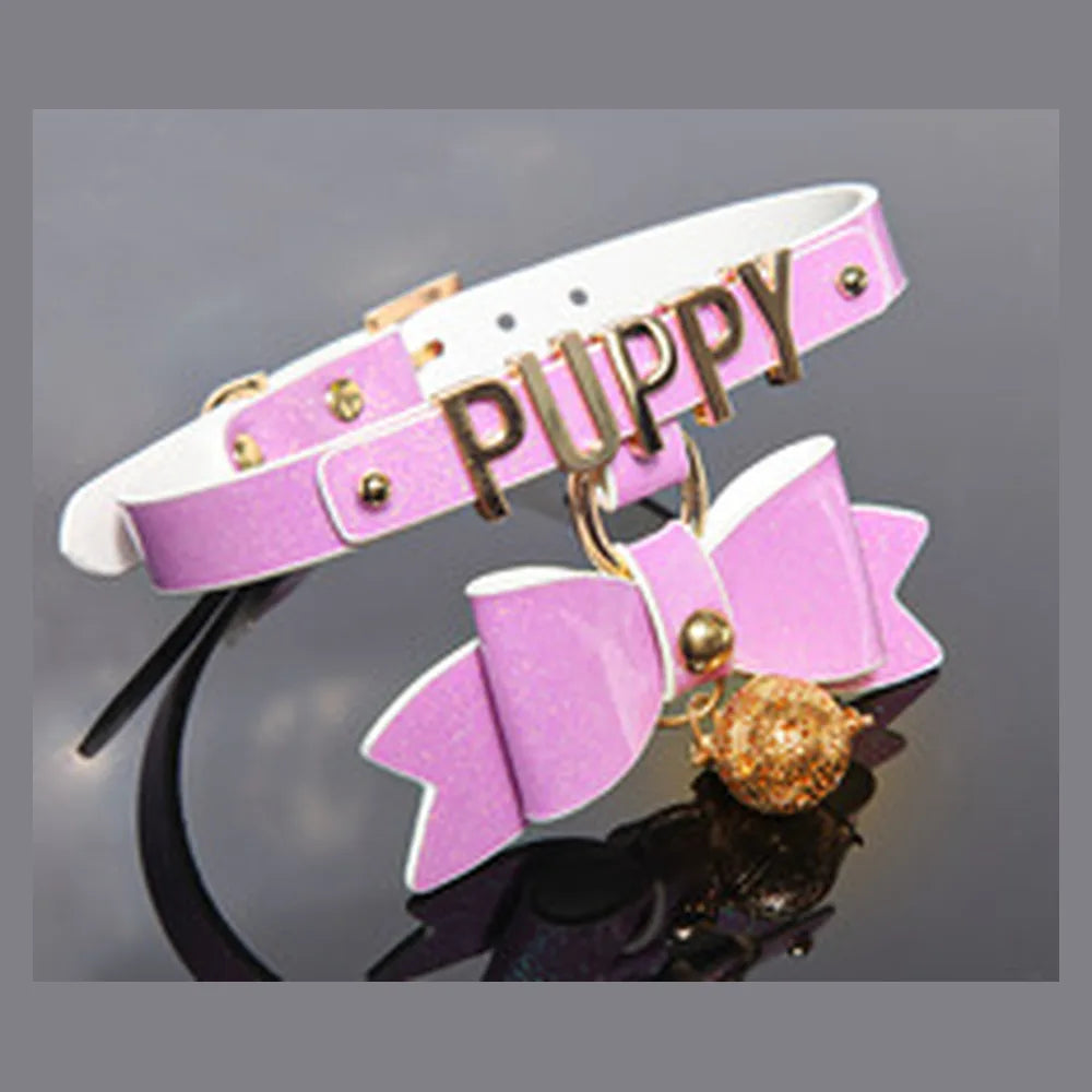 Glow Puppy Bow Puppy Play Collar with Leash - product image 3